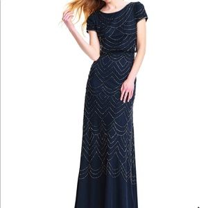 Adrianna Papell beaded evening gown